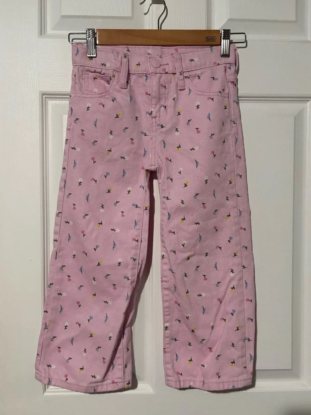 Old Navy Pink Girls' Printed wide legged Jeans